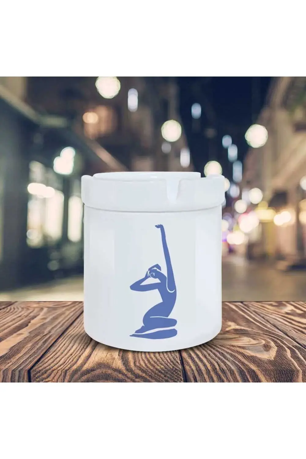 Silüet Küllük Estetik Duruşlu Kadın Baskılı Kül Tablası Kl-194