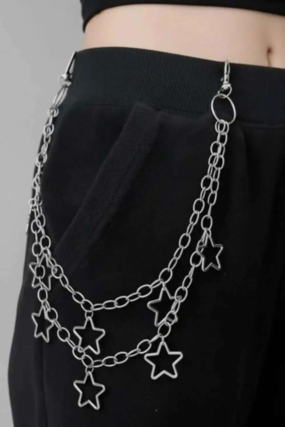 Silver 7'li Star Pantolon Zinciri