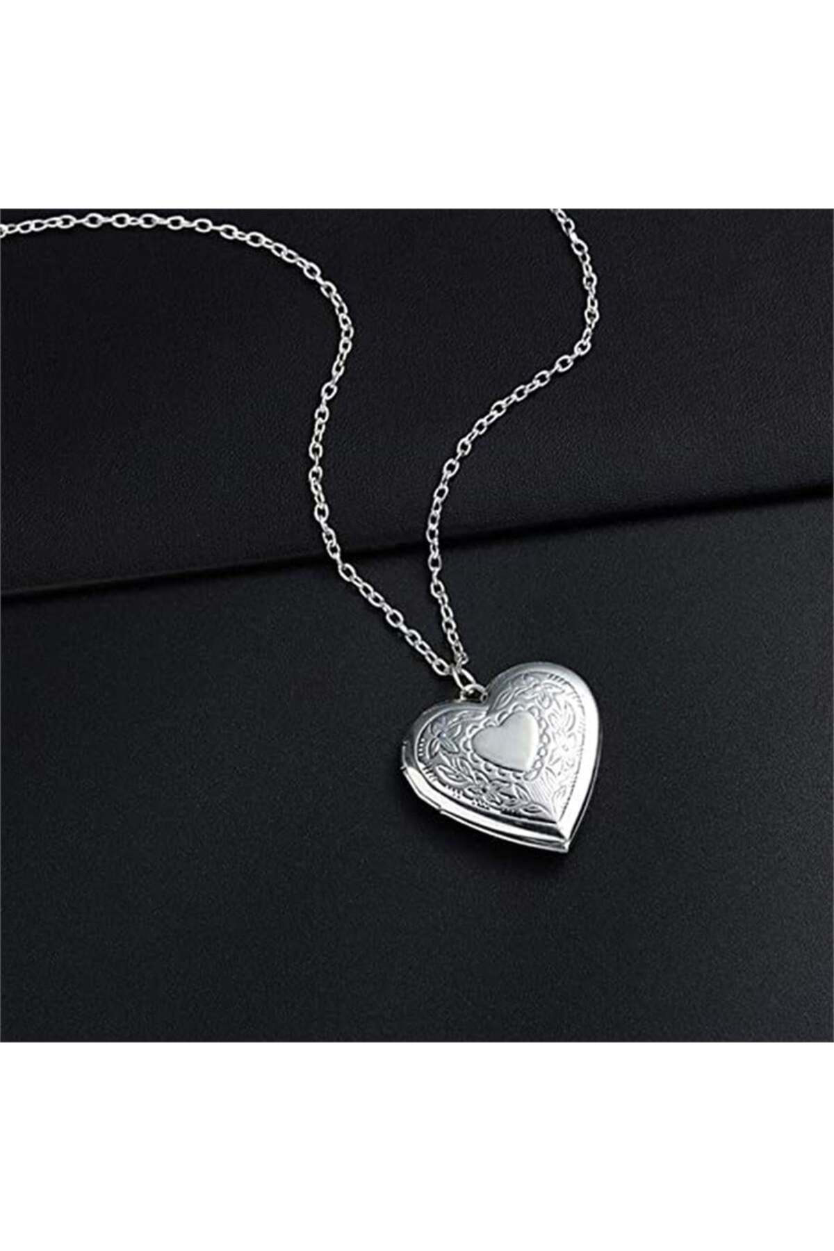 Silver Açılır Kalp Kolye
