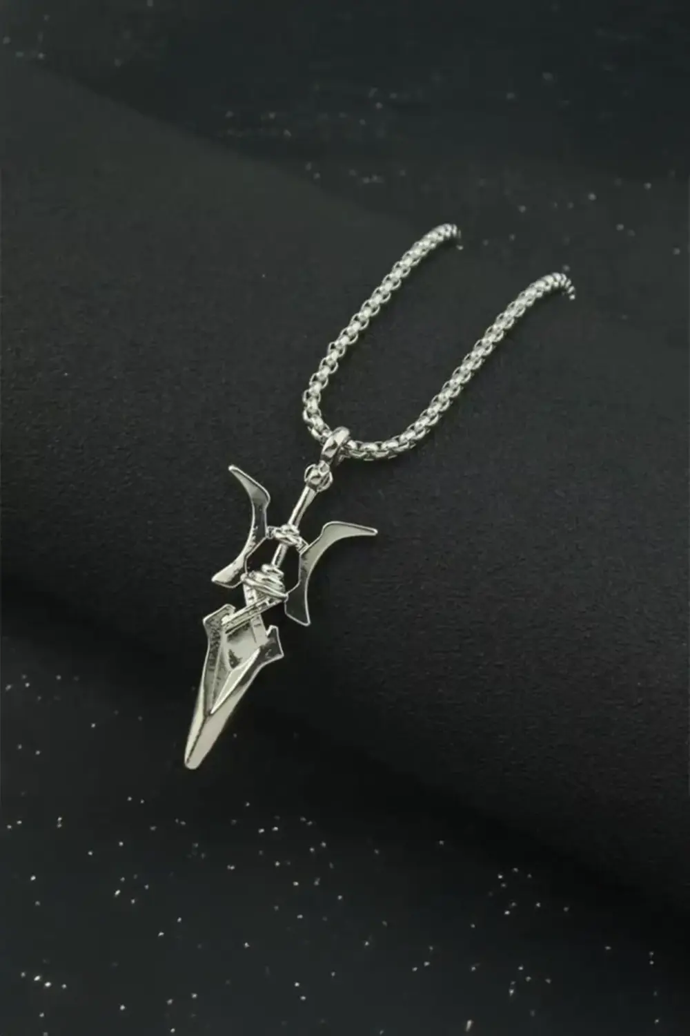 Silver Anime Death Note Misa Halberd Cosplay Kolye