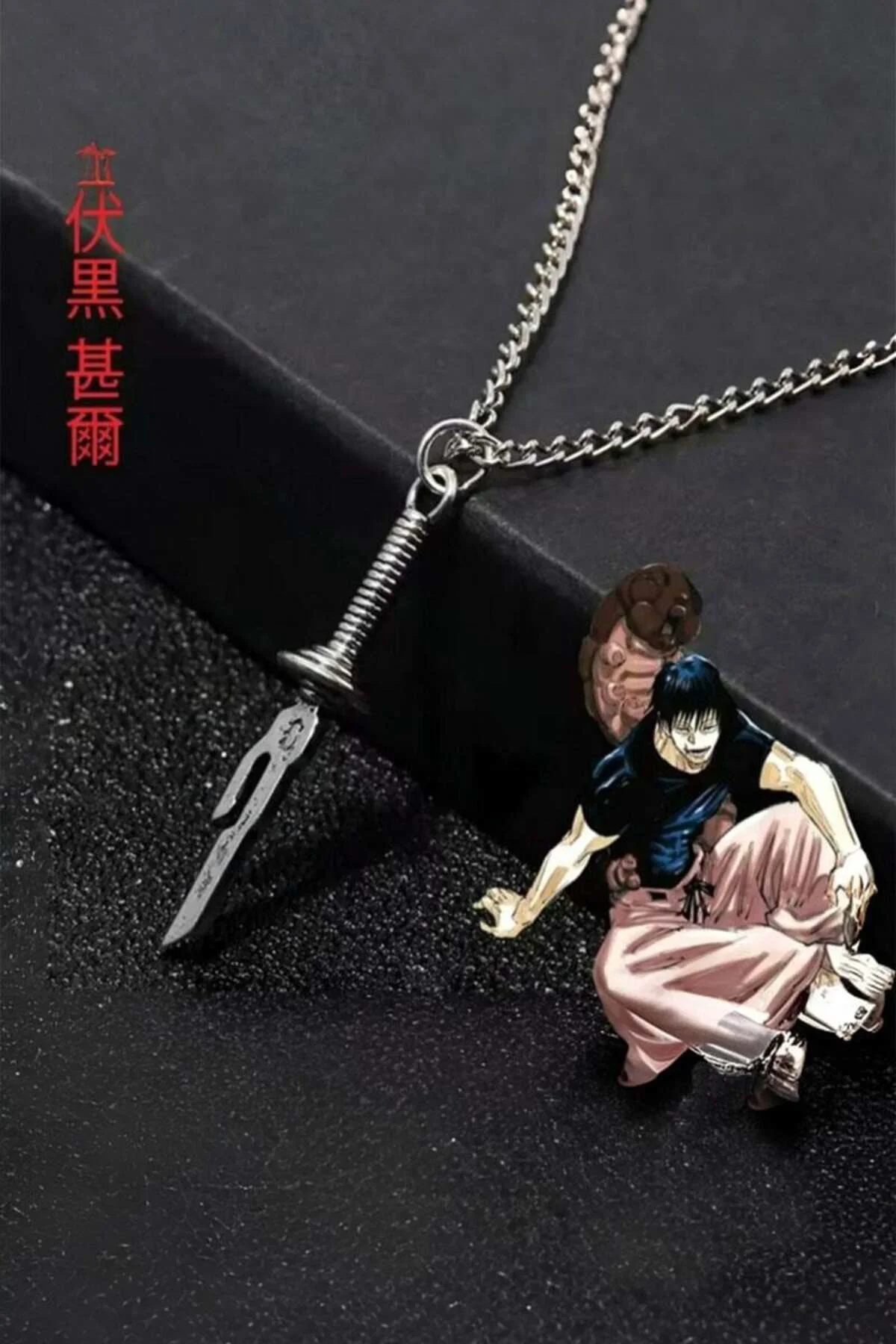 Silver Anime Jujutsu Kaisen Fushiguro Toji Kılıç Kolye