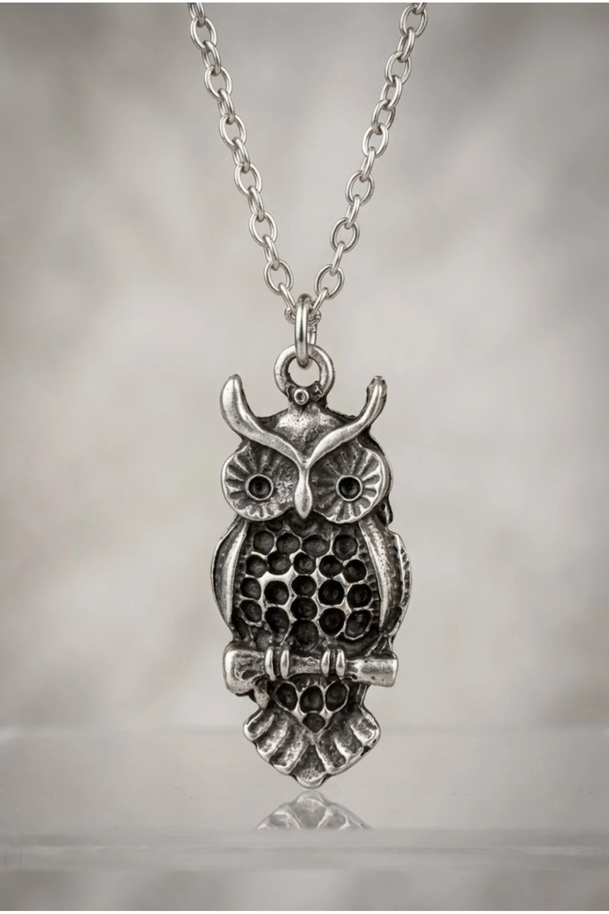 Silver Antik Vintage Baykuş Kolye Silver Antik Vintage Baykuş Kolye