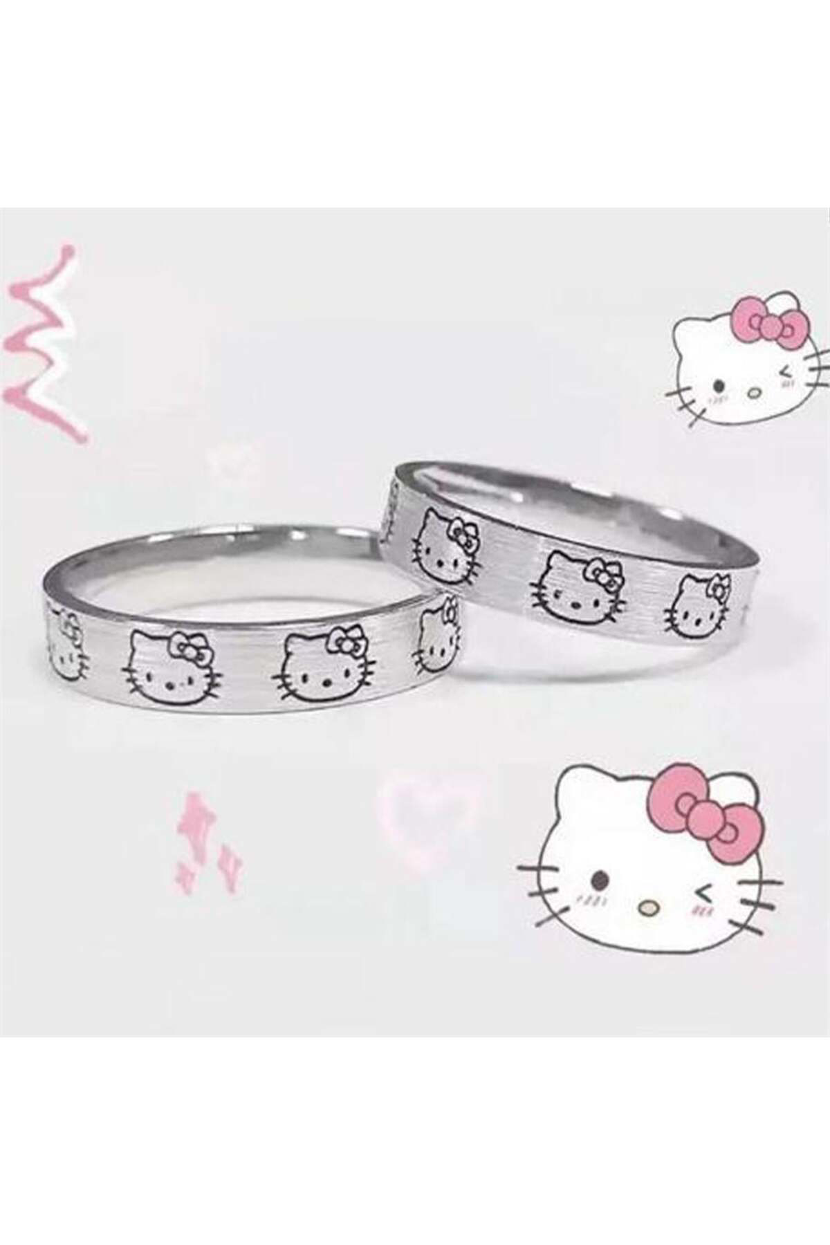 Silver Basic Hello Kitty Yüzük