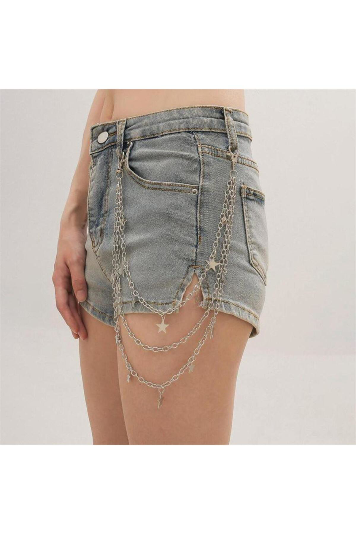 Basic Yıldız Detaylı Üçlü Pantolon Zinciri