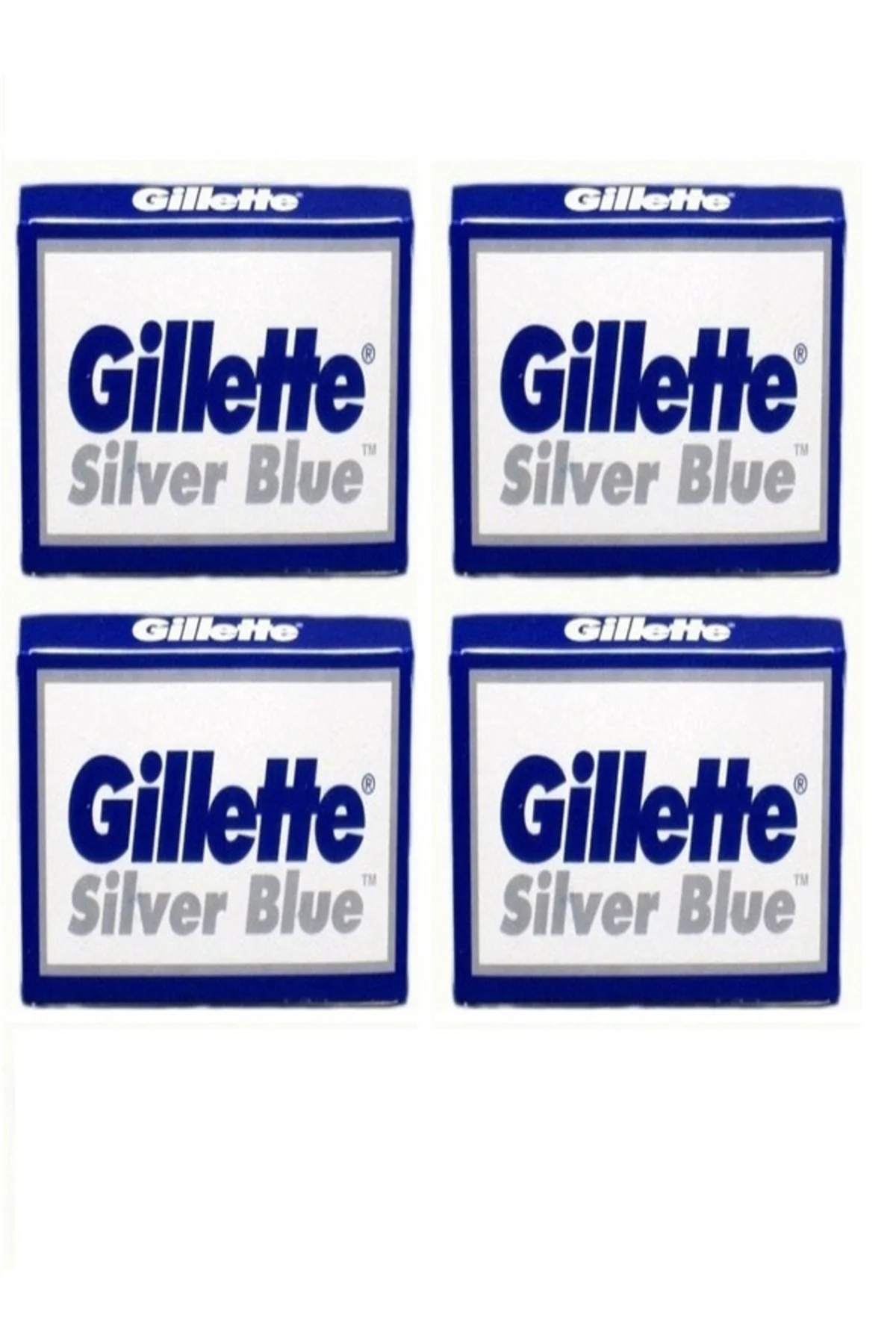 Silver Blue Jilet Paketi, 4 adet 5 li Keskin Teflon Kaplama Jilet