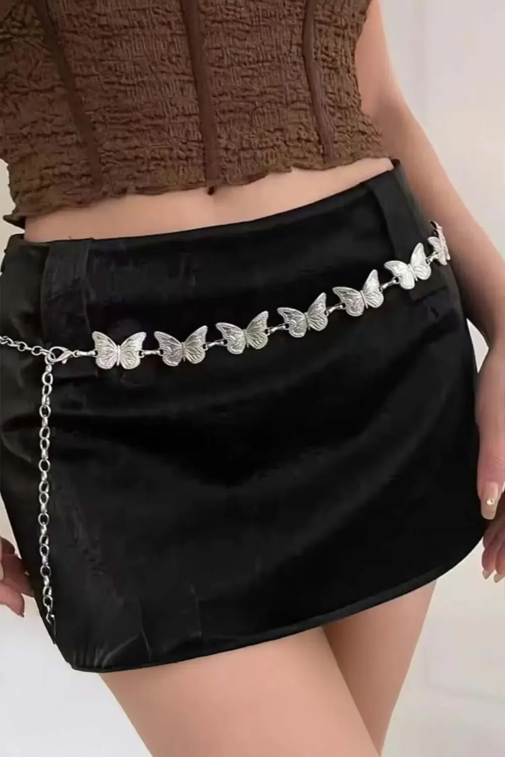 Silver Butterfly Halka Detaylı Kemer