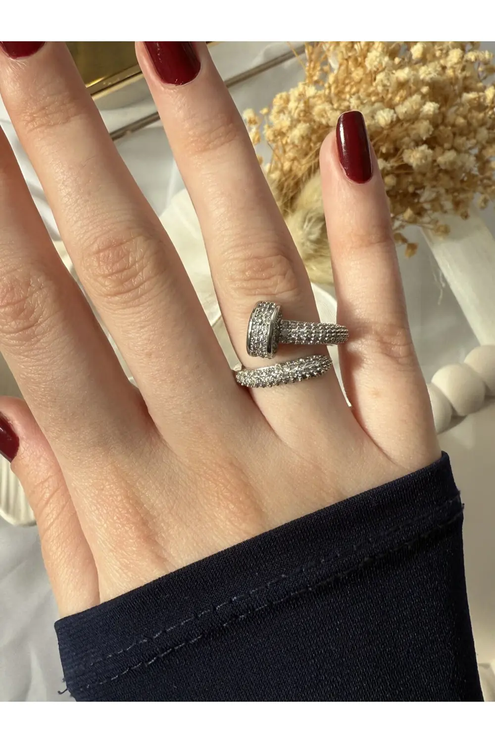 Atelier Emine Silver Çivi Model Yüzük