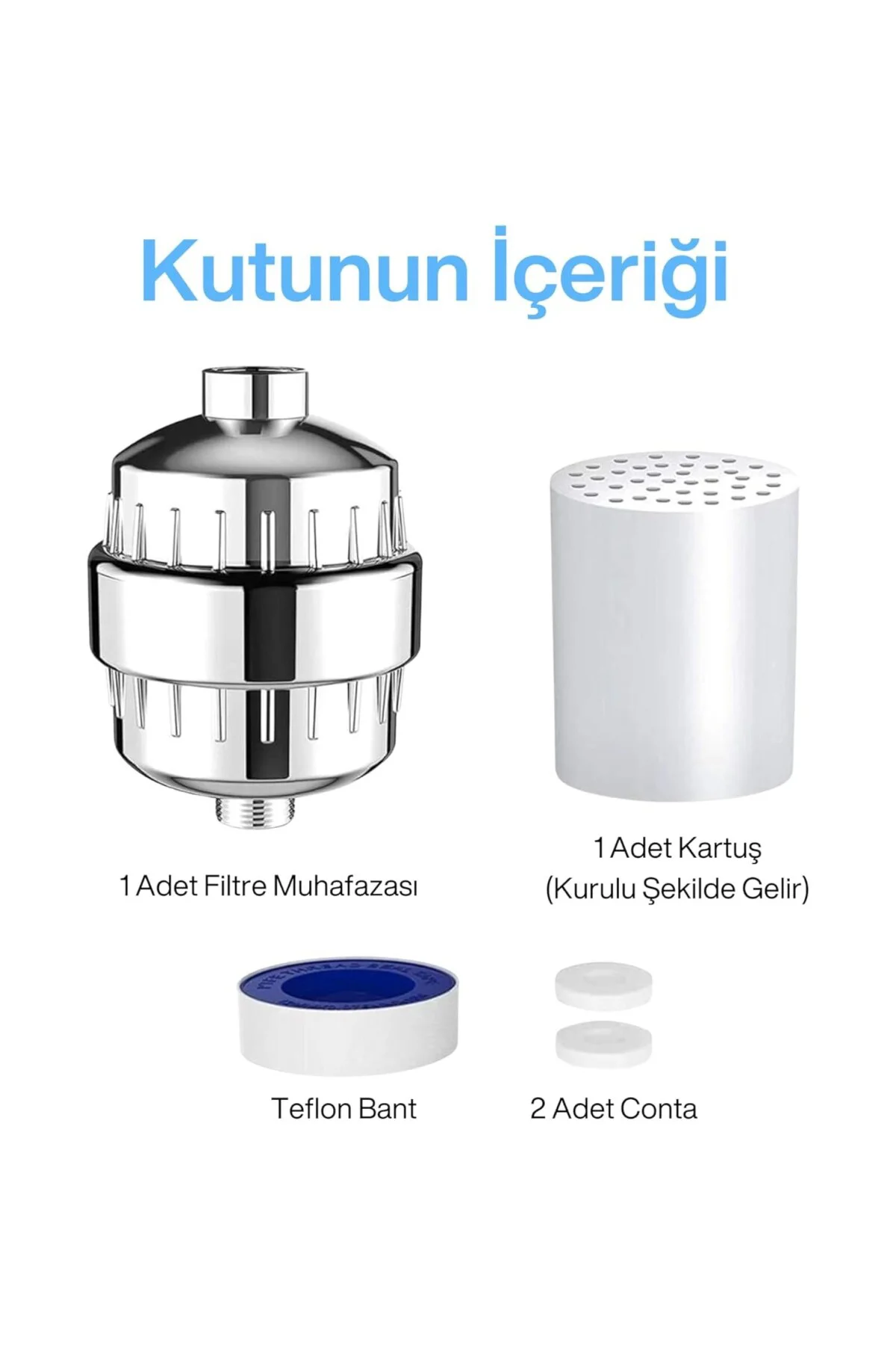 SILVER Duş Filtresi – Klor ve Ağır Metal Arıtmalı, KDF 55 + Aktif SILVER Duş Filtresi – Klor ve Ağır Metal Arıtmalı, KDF 55 + Aktif