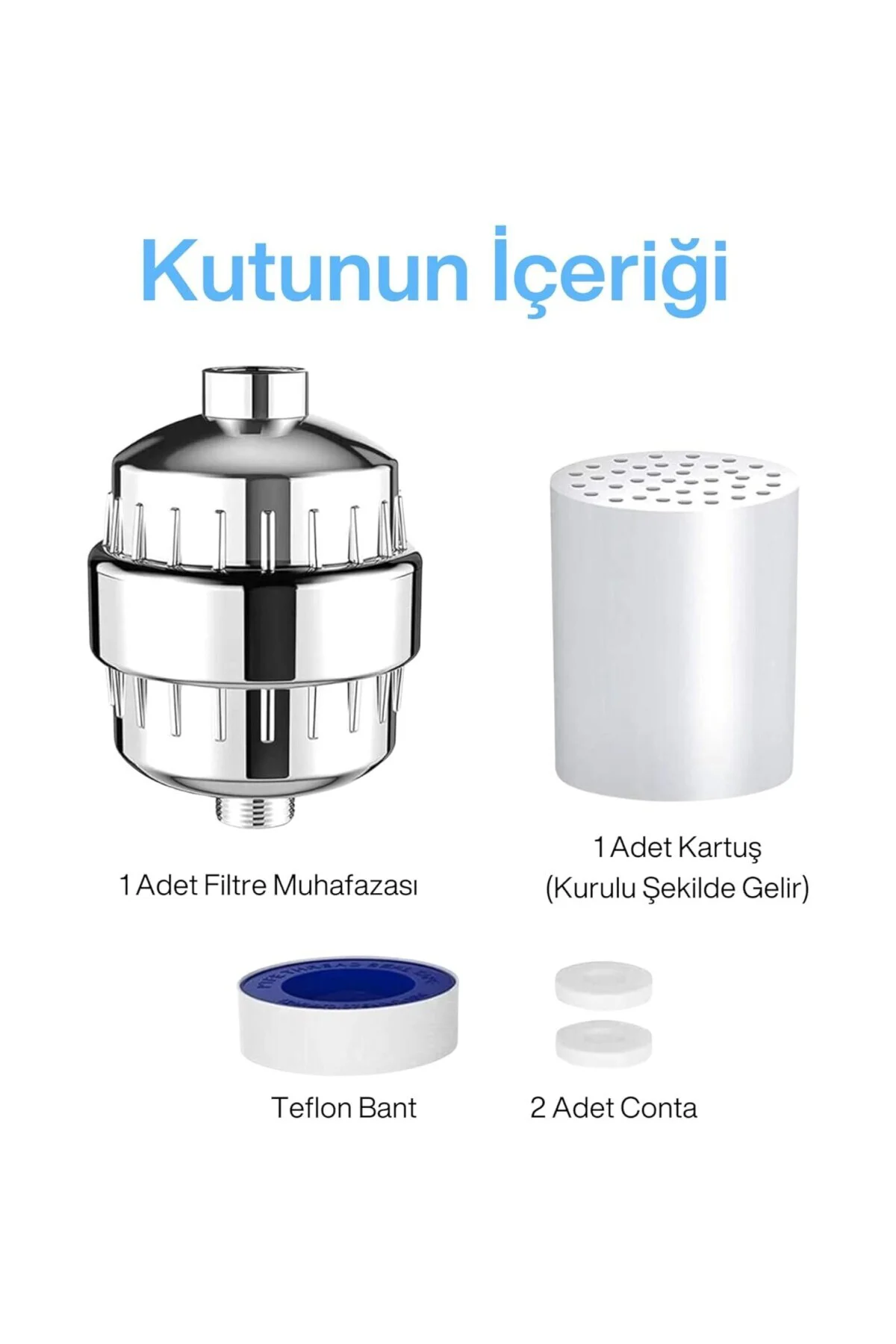SILVER Duş Filtresi – Klor ve Ağır Metal Arıtmalı, KDF 55 + Aktif SILVER Duş Filtresi – Klor ve Ağır Metal Arıtmalı, KDF 55 + Aktif