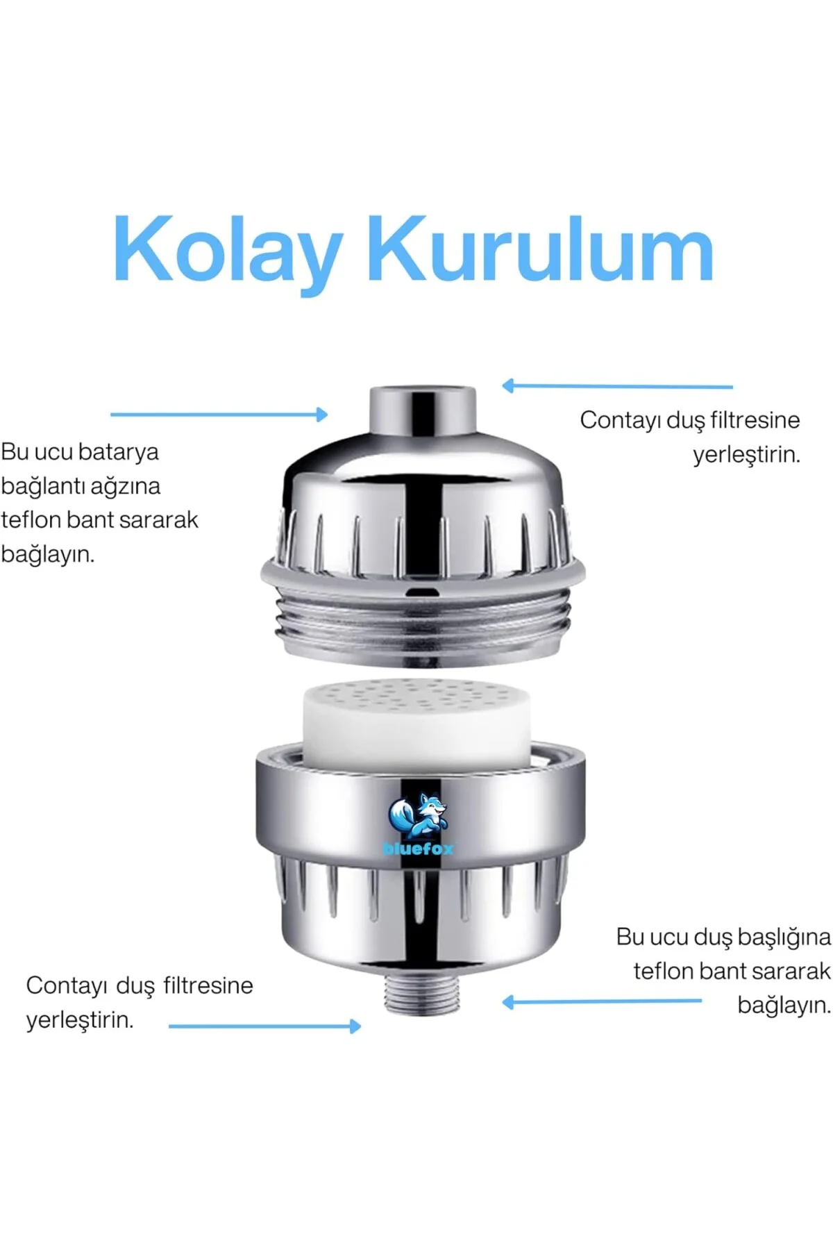 SILVER Duş Filtresi – Klor ve Ağır Metal Arıtmalı, KDF 55 + Aktif SILVER Duş Filtresi – Klor ve Ağır Metal Arıtmalı, KDF 55 + Aktif