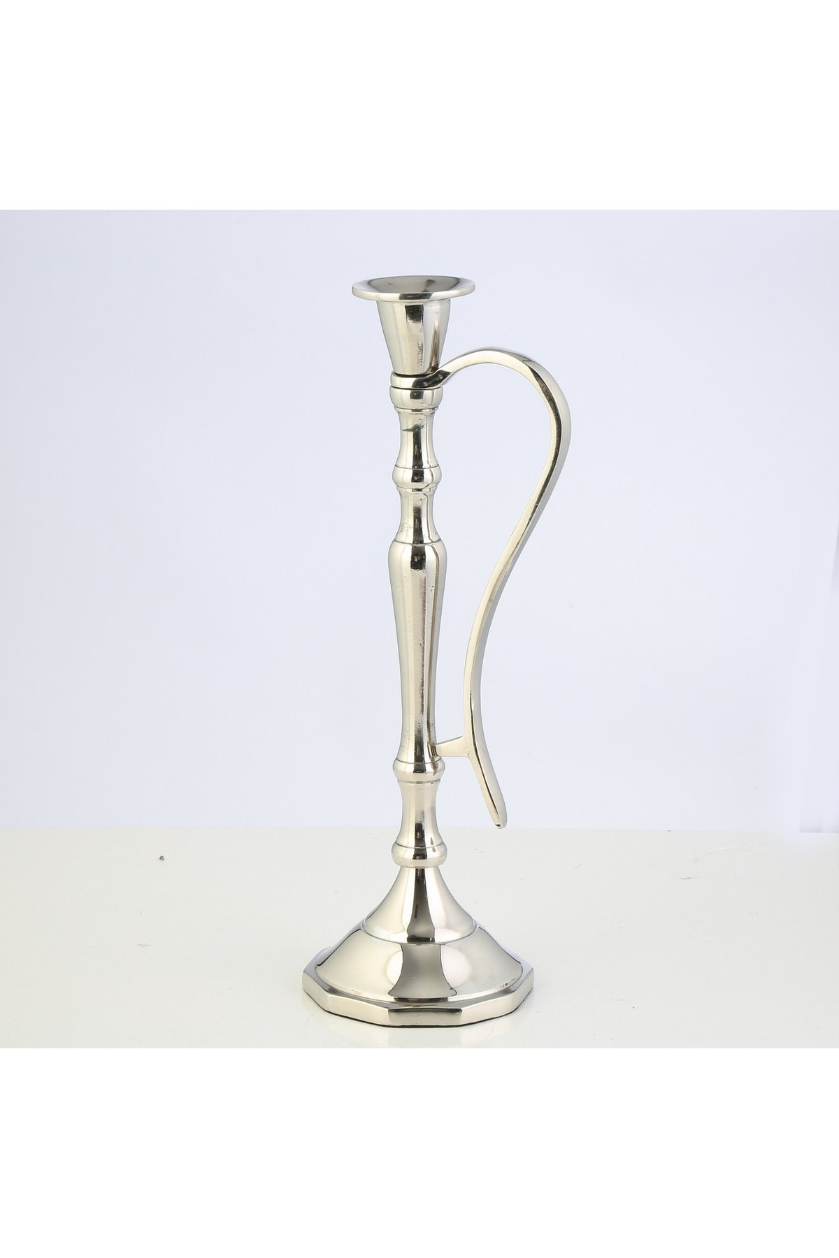 Vitale Sılver Kulplu Şamdan Büyük 8*31 Cm