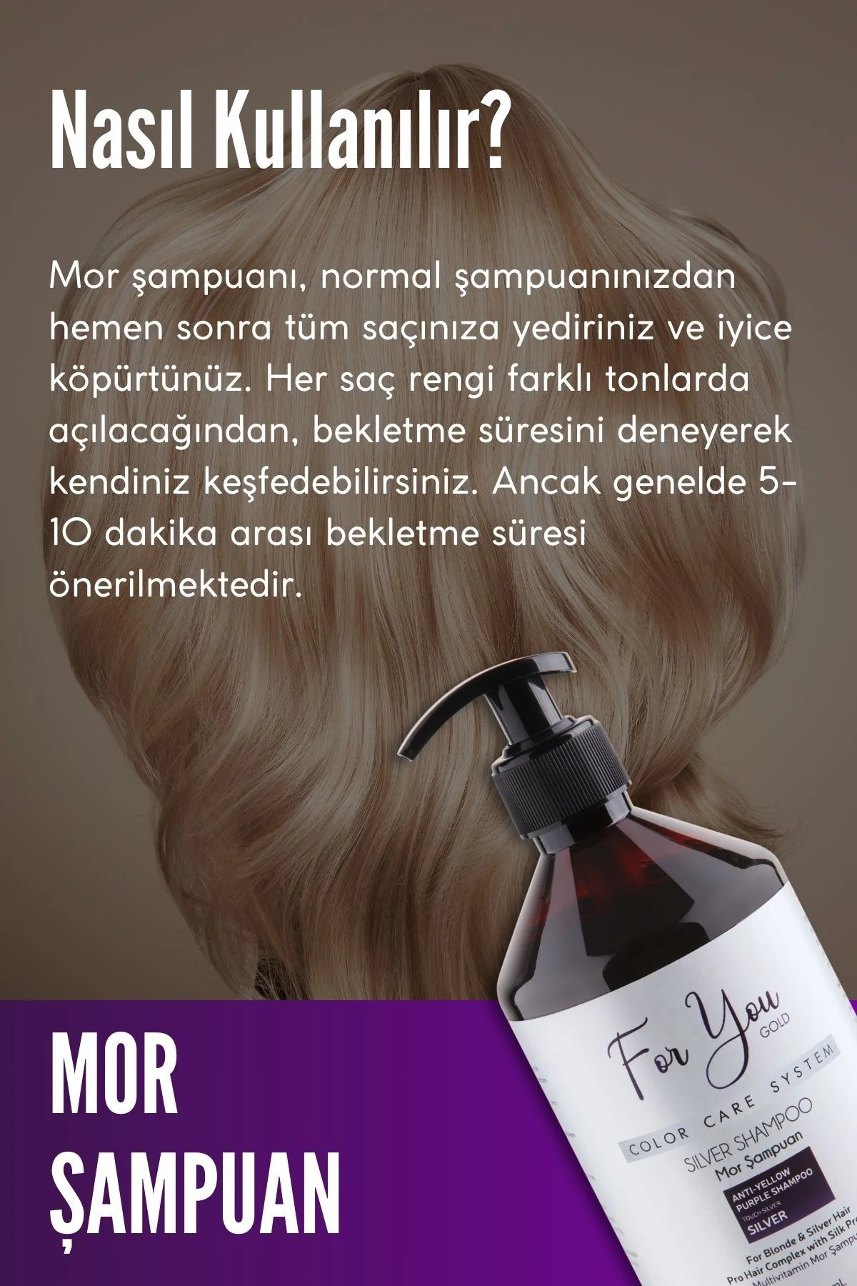 Silver Mor Şampuan (turunculaşma Karşıtı Mor Silver Şampuan)