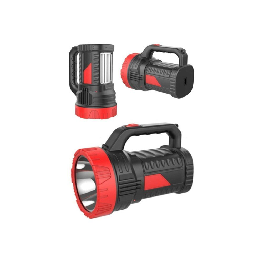 Evimdeyokyok Silver Projektör 15W Led Şarjli El Feneri Ve X2 Tüp 26Smd Led Çif