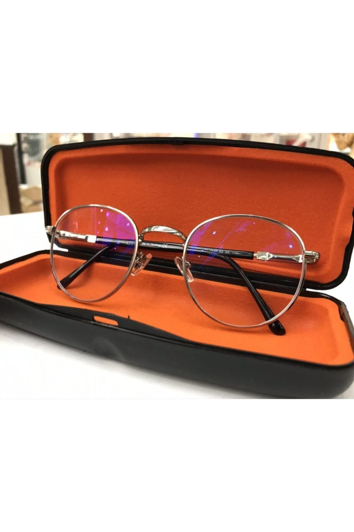 Trendmilano Silver Round Mavi İşık Engelleyici Gözlük Round