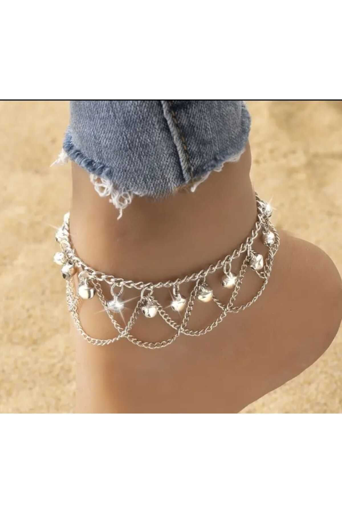 Silver Sallantılı Top Halhal