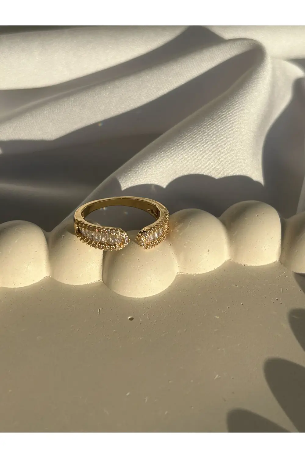 Atelier Emine Silver Taşlı Detay Yüzük