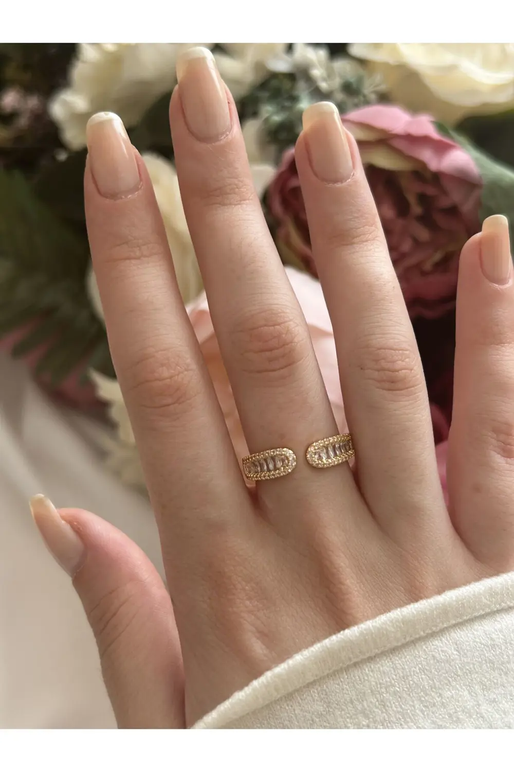 Atelier Emine Silver Taşlı Detay Yüzük