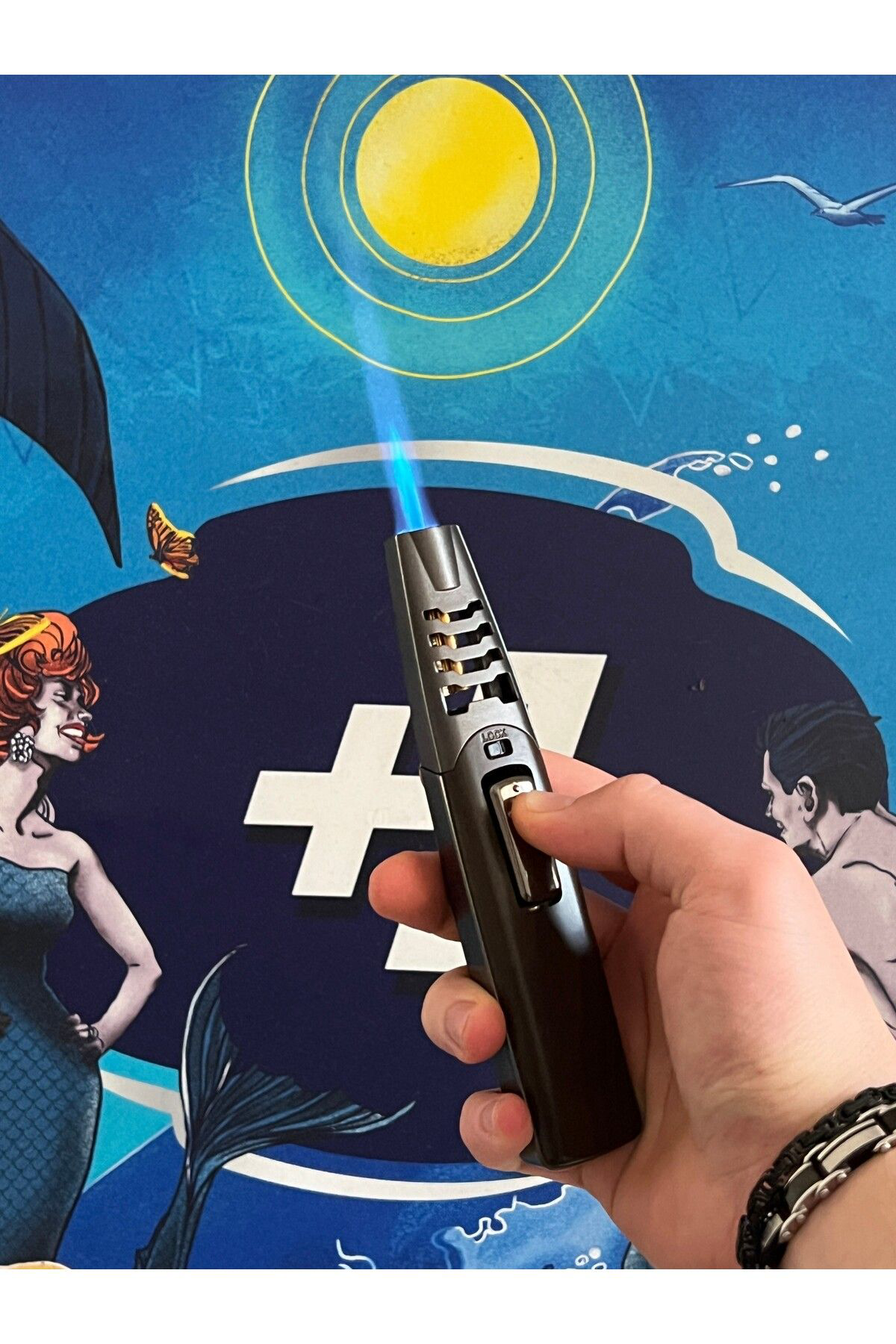 Pnp Silvio Monetti Dev Puro Çakmağı Ahşap Kabzalı Alev Sabitleme Ve G