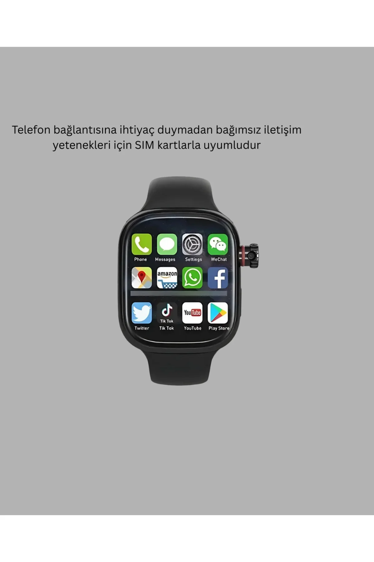 SIM Kartlı Akıllı Saat Adımsayar ve Nabız Ölçerli Deri Kordon Tasarım