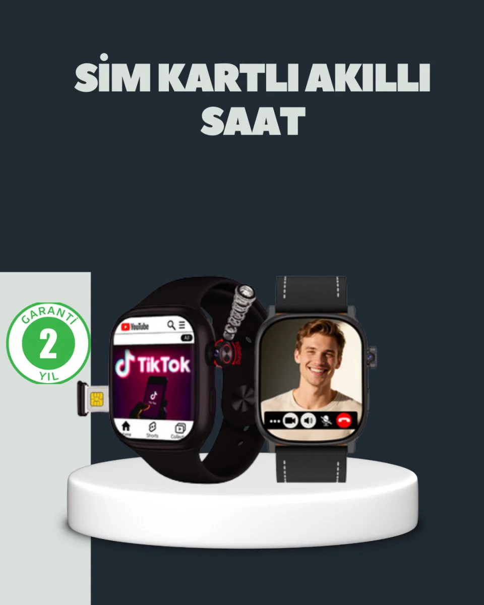 SIM Kartlı GPS Destekli Akıllı Saat Sesli Görüşmeli ve Telefon Bağımsız Kullanım