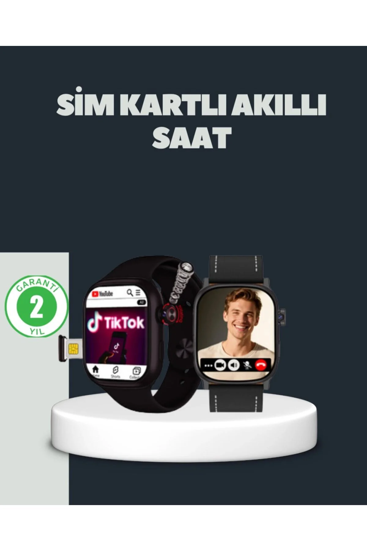 Sım Kartlı Gps Destekli Akıllı Saat Sesli Görüşmeli