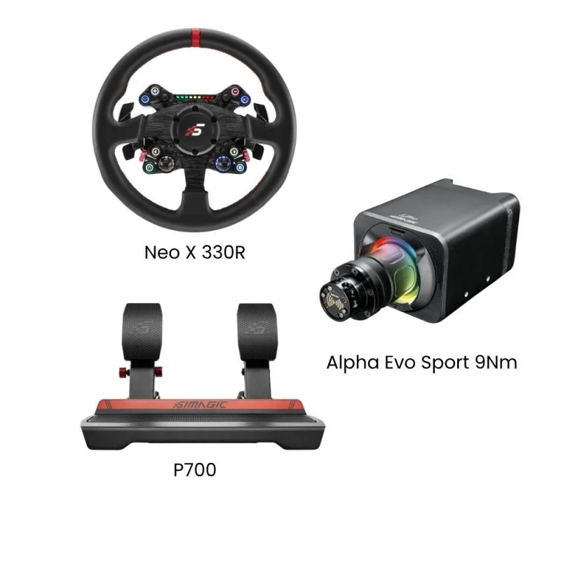 Simagic Alpha Evo Sport Neo X 330R P700 Direksiyon Seti Bundle