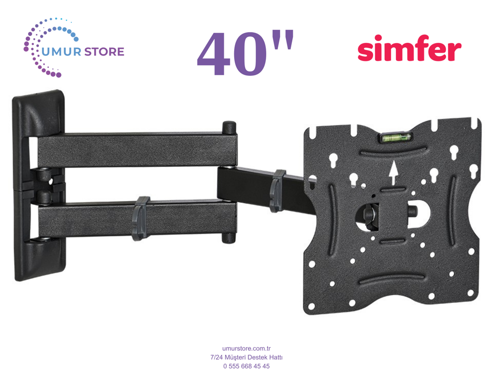Simfer 40SFSW4M 40 inç / 22”- 49” Lcd Led Televizyon Hareketli Du