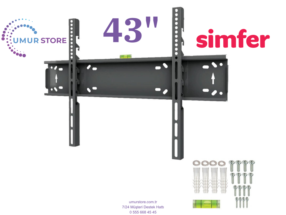 Simfer 43” 43SFSV4N / 43”- 65” inç Lcd Led Televizyon Sabit Duvar Simfer 43” 43SFSV4N / 43”- 65” inç Lcd Led Televizyon Sabit Duvar