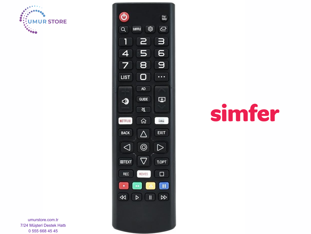 Simfer 50SFSW6M Webos Smart Televizyon Kumandası-Mikrofonsuz Simfer 50SFSW6M Webos Smart Televizyon Kumandası-Mikrofonsuz