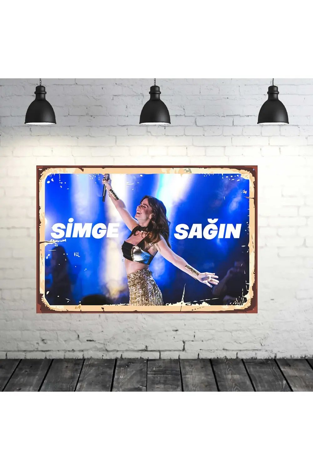 Simge Sağın Tasarımlı 20x30 Cm Retro Ahşap Tablo
