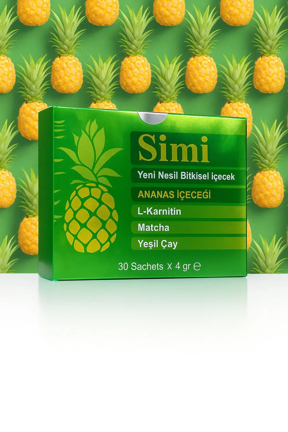 Simi Detox Ananaslı İçecek L-Karnitin Matcha Yeşil Çay İçerikli