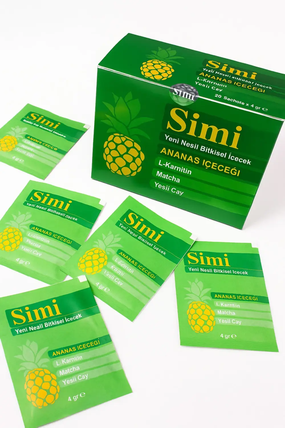 Simi Detox Ananaslı İçecek L-Karnitin Matcha Yeşil Çay İçerikli
