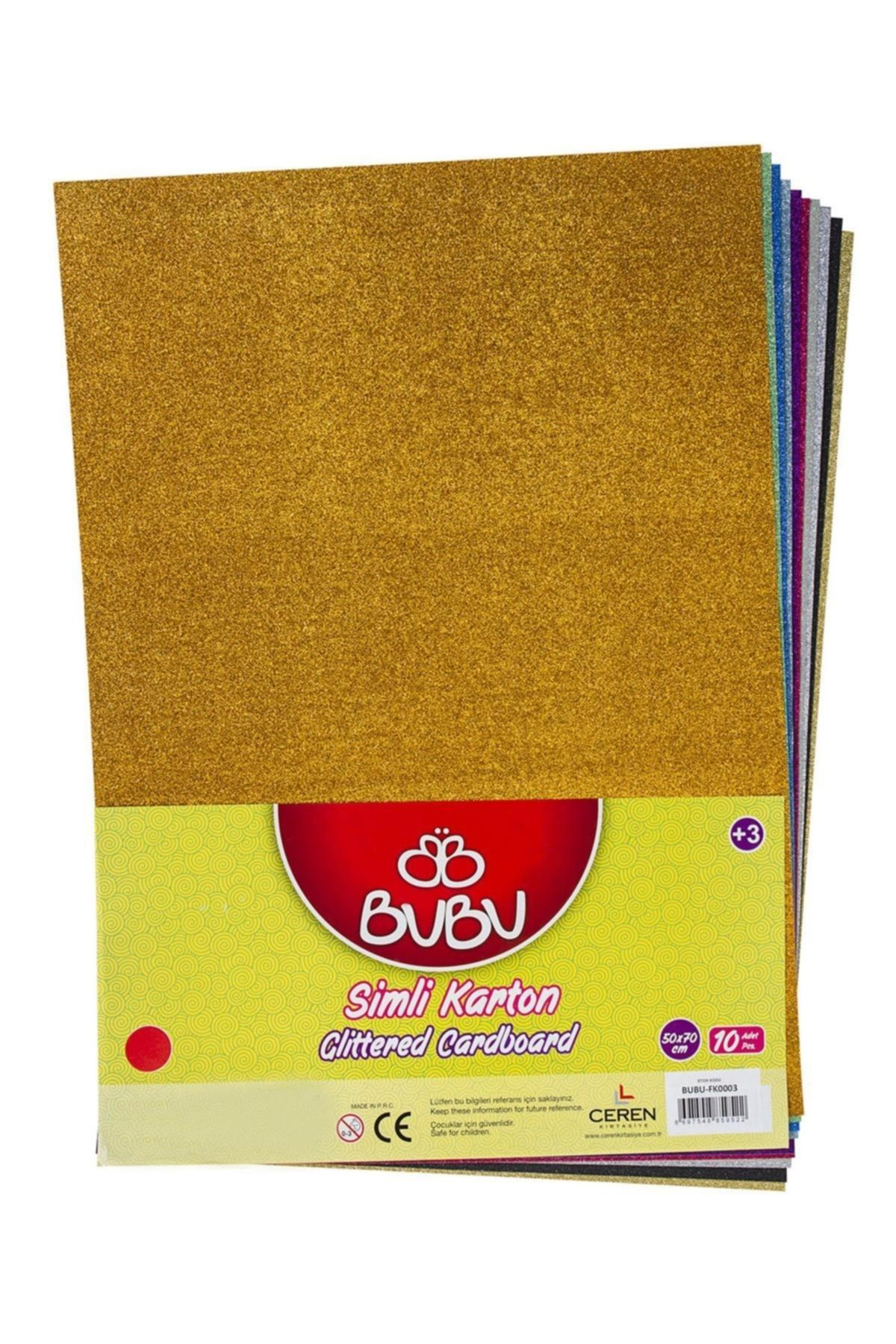 Bubu Simli Fon Kartonu 50X70cm 10'Lu