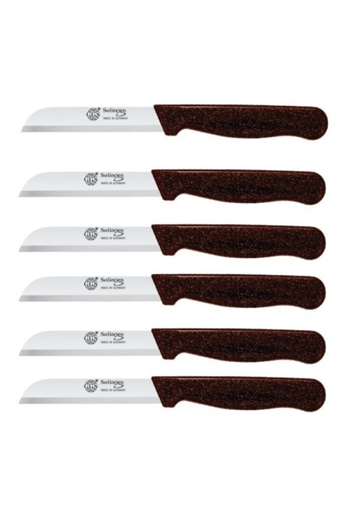 Solingen Simli Meyve Bıçağı 6'Lı Kahverengi