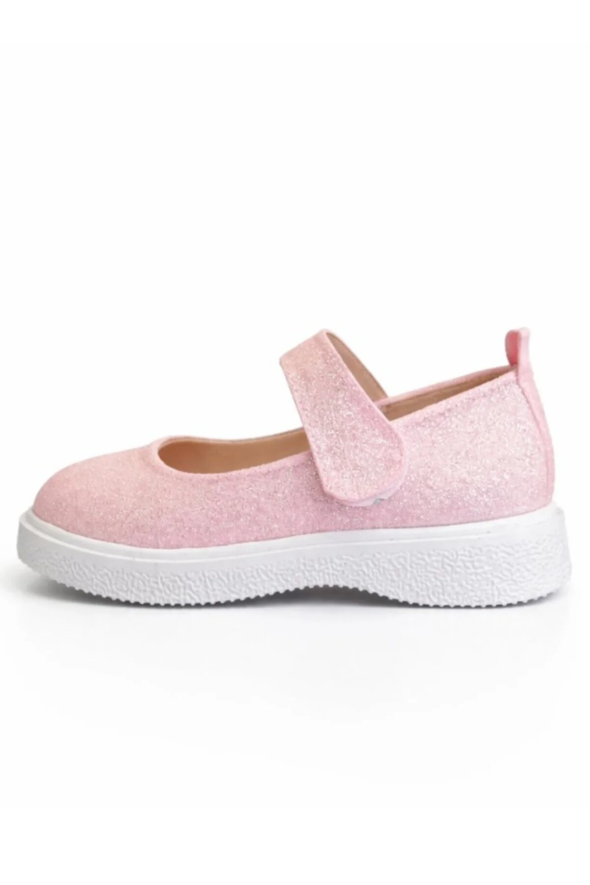 Simli Toz Pembe Ortopedik Kız Çocuk Babet