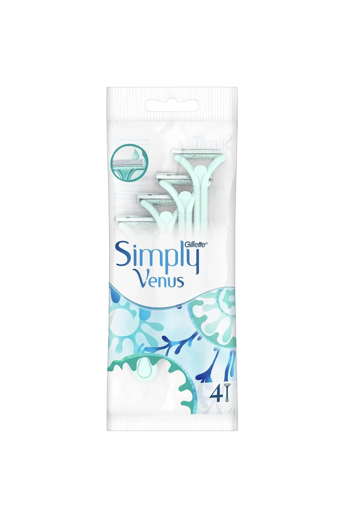 Simply Venus 2 Kullan At Kadın Tıraş Bıçağı 4'lü 2li paket