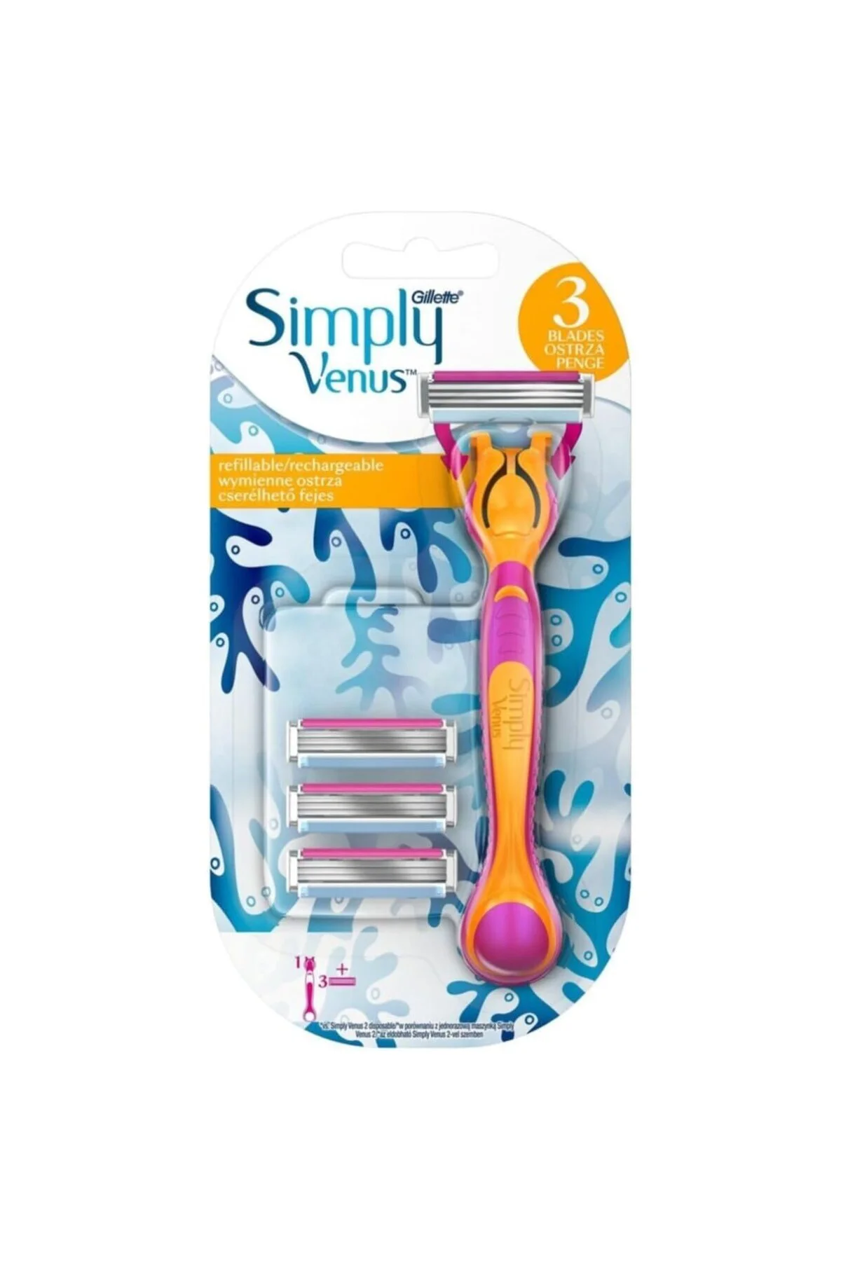 Simply Venus 3 Tıraş Makinesi + 3 Yedek Tıraş Bıçağı