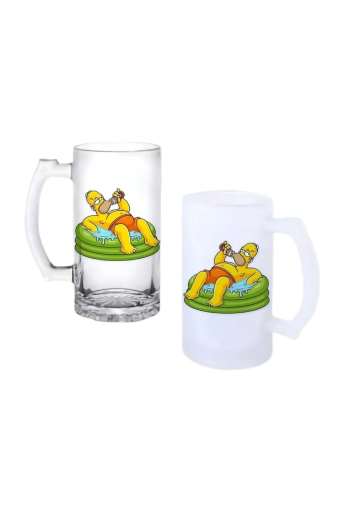 Simpson Kulplu Bira Bardağı Buzlu veya Şeffaf Seçenekli 0202