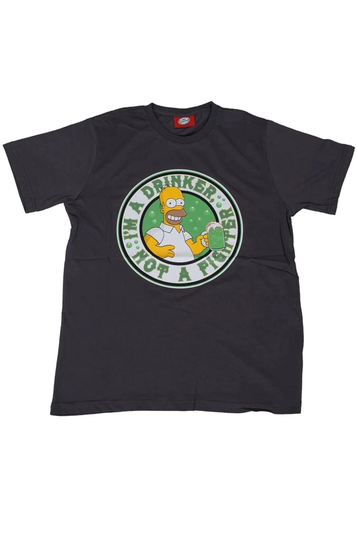 Simpsons Homer I'm A Drinker Tişört Siyah