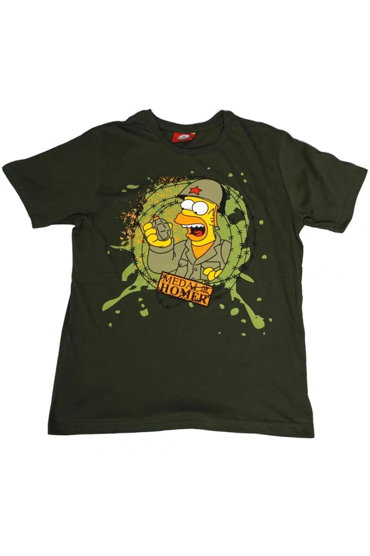 Simpsons Medal Of Homer Tişört Yeşil