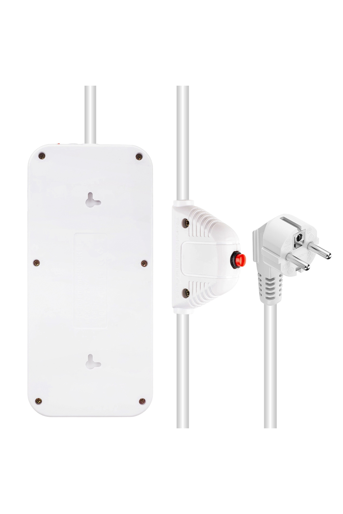 Şimşek Yıldırım Isı ve Çocuk Korumalı 6 Lı 1.5 Metre Kablolu 4 US