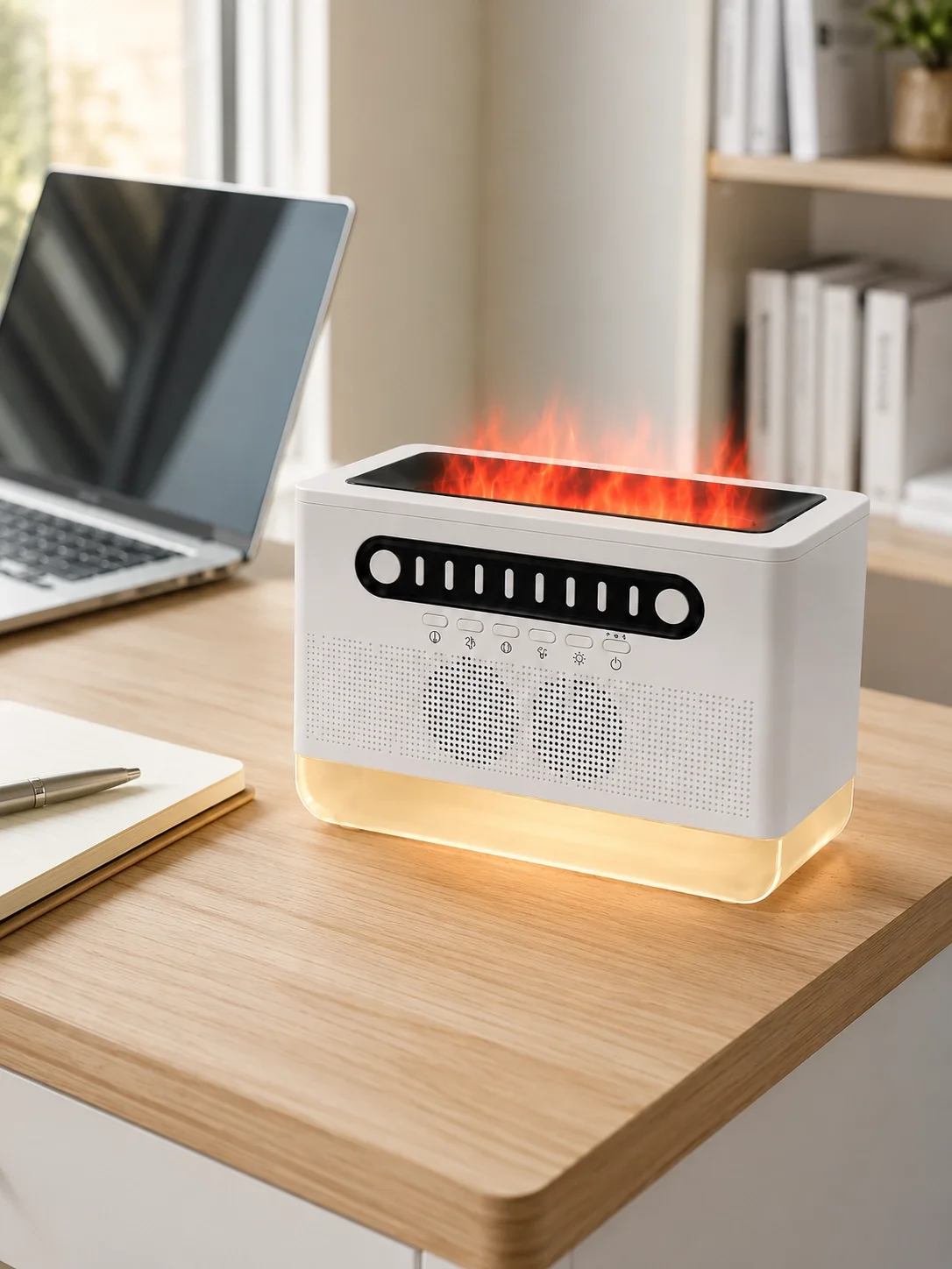 Simüle Alev Efektli Kablosuz Hoparlör Zamanlayıcılı Gece Lambası Fiyatı, Yorumları ve Özellikleri