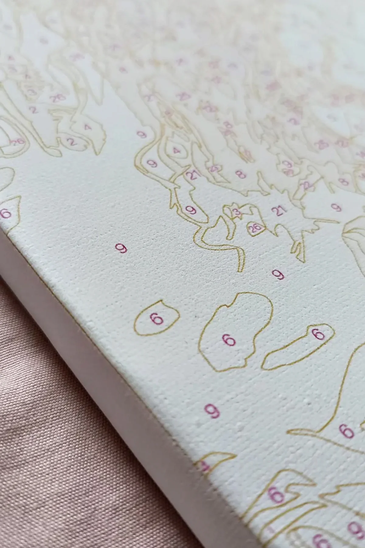 Simurg Kuşu Sayılarla Boyama Seti Çerçeveli Kasnaklı 40 x 50 cm