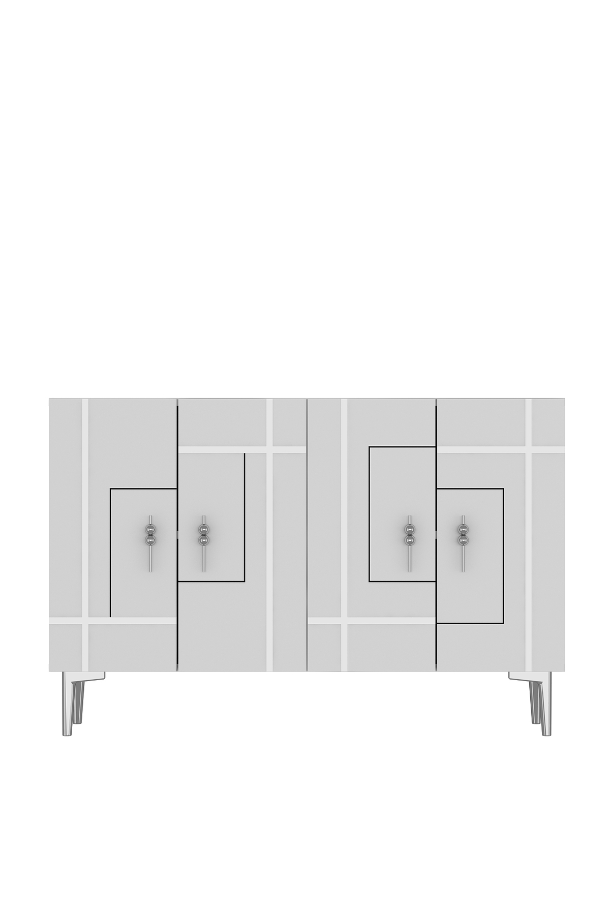 Cantek Dizayn Sinact (Km120) Konsol Beyaz-Gümüş