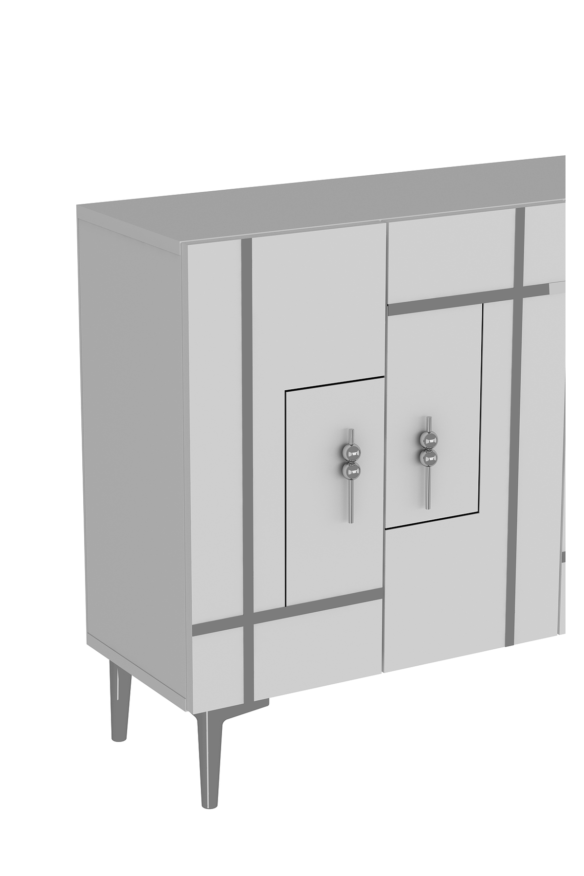 Cantek Dizayn Sinact (Km120) Konsol Beyaz-Gümüş