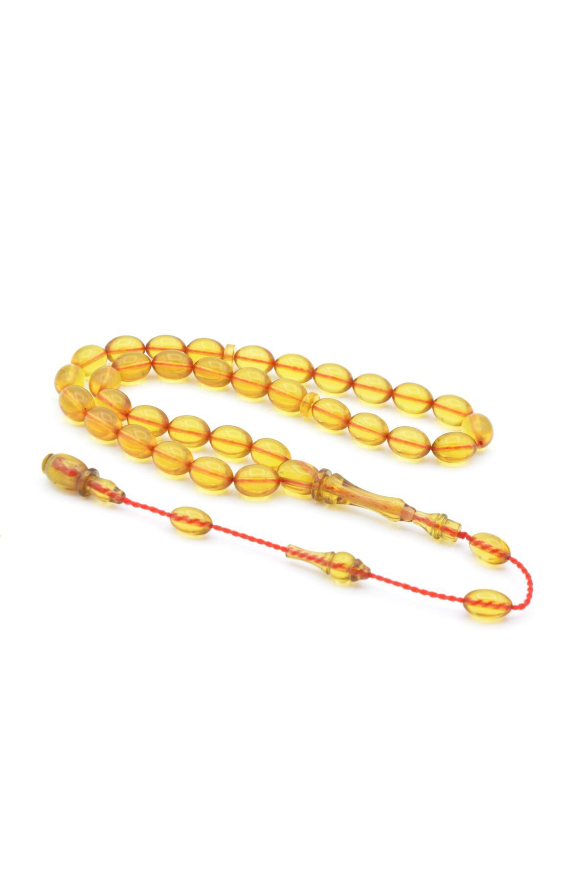 Murty99 Sinan Usta Yapımı Beyzi Bilek Boy Zeytin Yeşili Sıkma Kehribar Tesbih