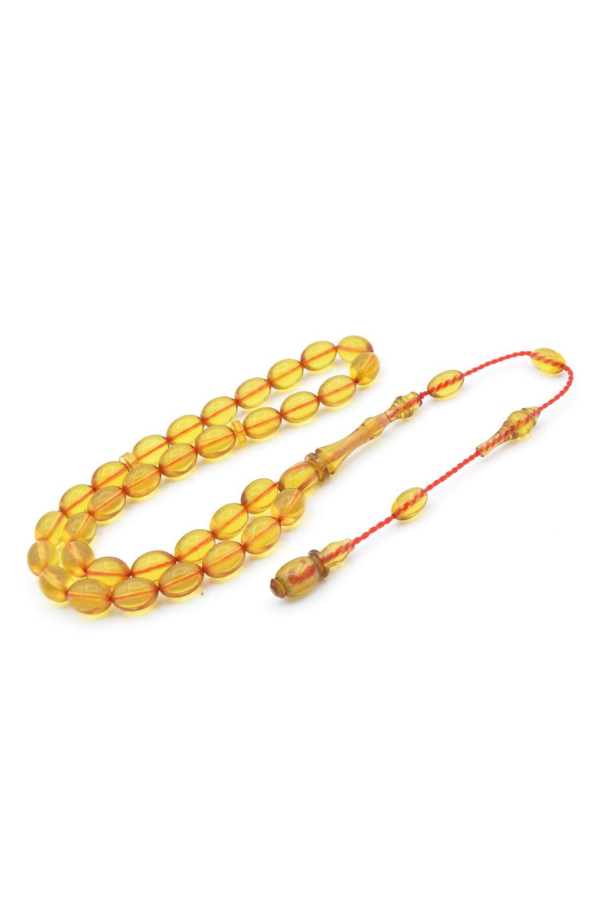 Murty99 Sinan Usta Yapımı Beyzi Bilek Boy Zeytin Yeşili Sıkma Kehribar Tesbih