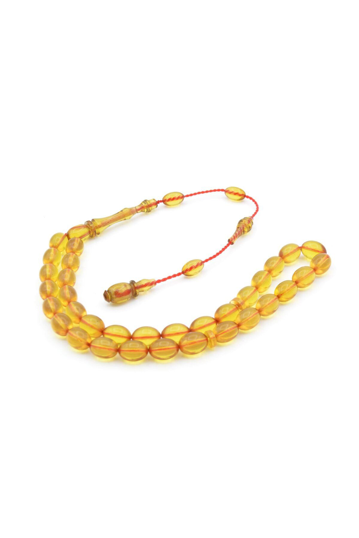 Murty99 Sinan Usta Yapımı Beyzi Bilek Boy Zeytin Yeşili Sıkma Kehribar Tesbih