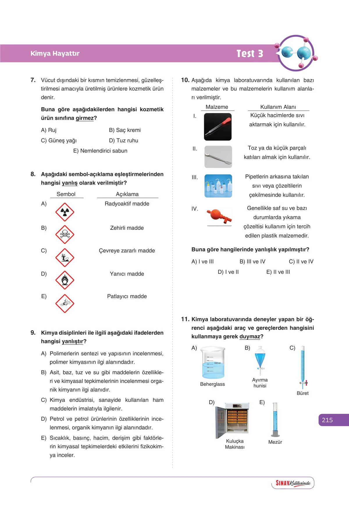 Sınav Kalitesinde 9. Sınıf Tüm Dersler Soru Bankası (GÜNCELLENMİŞ)