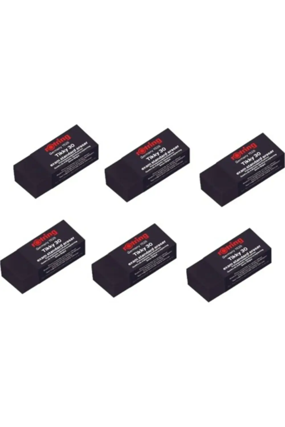 Sınav Silgisi Tıkky 30 Siyah 6 Adet